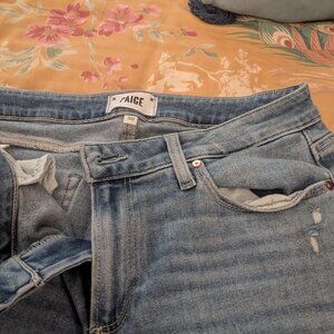 Paige distressed boyfriend straight leg jeans 30
